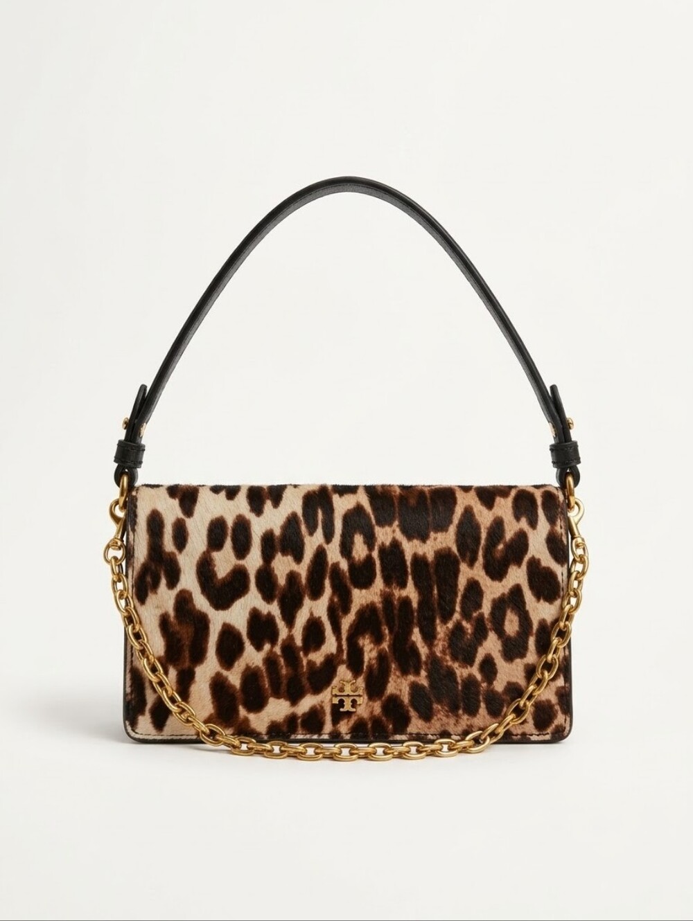 AUTHENTIC Tory Burch Leopard Calf Hair 2-Way Bag (With Extra Long Chain!)